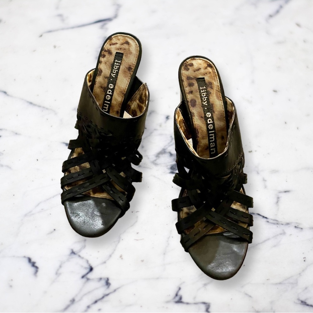 Libby & Edelman Black Sandal Heels